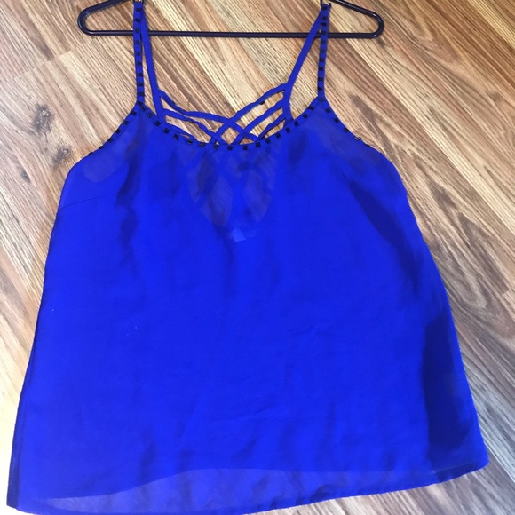Charlotte russe Royal blue shear tank top - Picture 1 of 3
